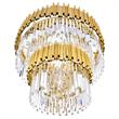 CWI Lighting Deco 12 Light Down Contemporary Metal Chandelier in Gold