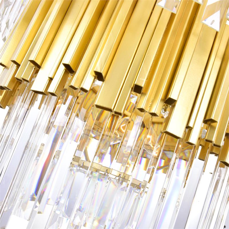CWI Lighting Deco 12 Light Down Contemporary Metal Chandelier in Gold