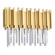 CWI Lighting Deco 3 Light Contemporary Metal Vanity Light in Medallion Gold