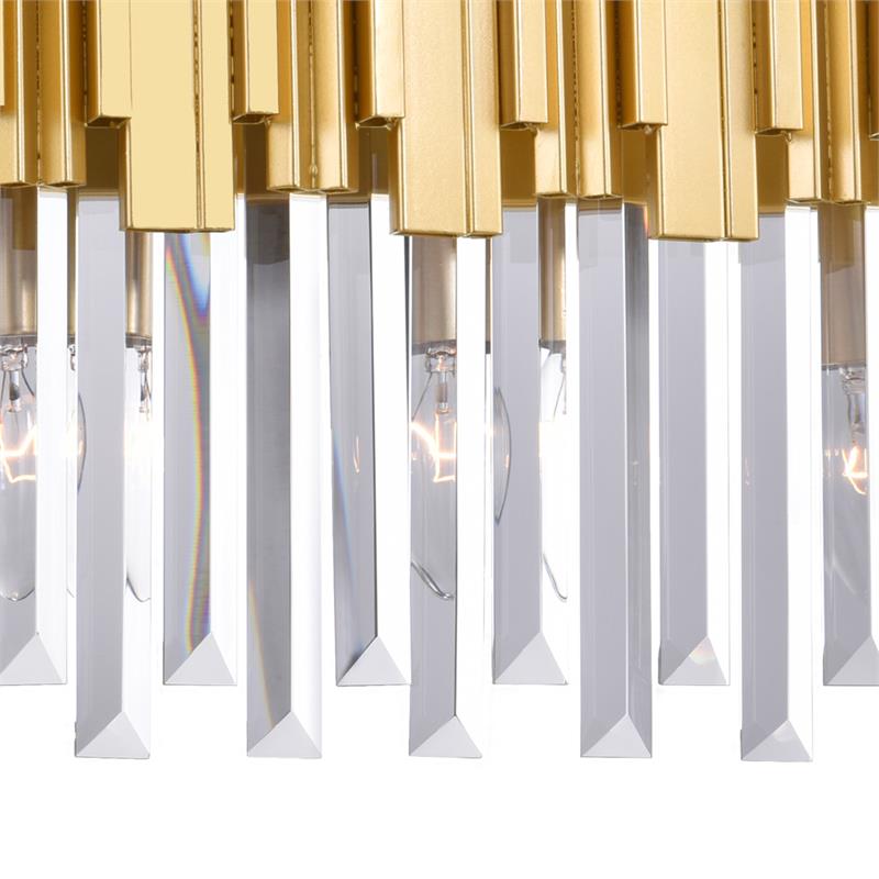 CWI Lighting Deco 3 Light Contemporary Metal Vanity Light in Medallion Gold
