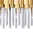 CWI Lighting Deco 3 Light Contemporary Metal Vanity Light in Medallion Gold