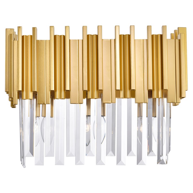 CWI Lighting Deco 3 Light Contemporary Metal Vanity Light in Medallion Gold