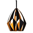 CWI Lighting Oxide 1 Light Contemporary Metal Pendant in Black/Copper