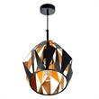 CWI Lighting Oxide 1 Light Down Contemporary Metal Pendant in Black/Copper