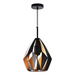CWI Lighting Oxide 1 Light Down Contemporary Metal Pendant in Black/Copper