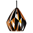 CWI Lighting Oxide 1 Light Down Contemporary Metal Pendant in Black/Copper