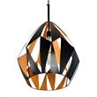 CWI Lighting Oxide 1 Light Down Contemporary Metal Pendant in Black/Copper