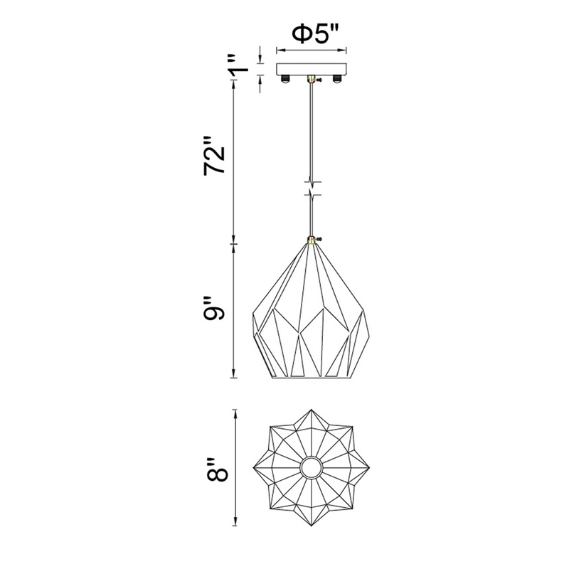 CWI Lighting Oxide 1 Light Down Contemporary Metal Mini Pendant in Black/Copper