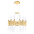 CWI Lighting Orgue 42 LED Light Metal Chandelier in Satin Gold
