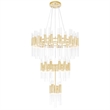 CWI Lighting Orgue 123 Light Metal Chandelier with Dimmer in Satin Gold