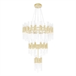 CWI Lighting Orgue 123 Light Metal Chandelier with Dimmer in Satin Gold