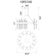 CWI Lighting Orgue 72 LED Light Metal Chandelier in Satin Gold