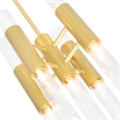 CWI Lighting Orgue 9 Light Metal Mini Pendant with Dimmer in Satin Gold