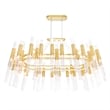 CWI Lighting Orgue 72 Light Transitional Metal Chandelier in Satin Gold