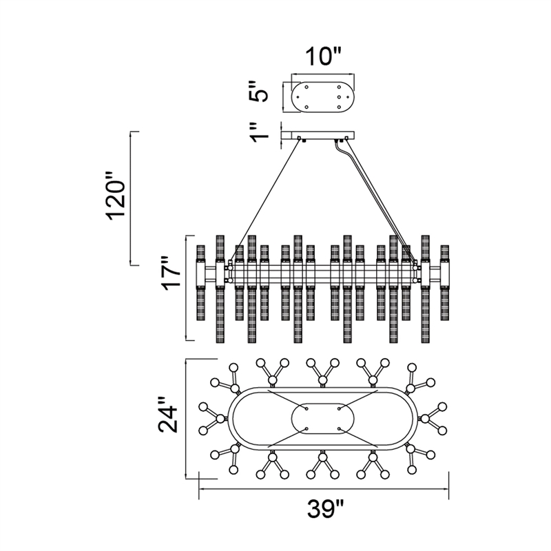 CWI Lighting Orgue 72 Light Transitional Metal Chandelier in Satin Gold