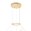 CWI Lighting Collar 21 Light Contemporary Metal Chandelier in Satin Gold