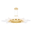 CWI Lighting Collar 21 Light Contemporary Metal Chandelier in Satin Gold