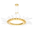 CWI Lighting Collar 28 Light Contemporary Metal Chandelier in Satin Gold