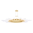 CWI Lighting Collar 28 Light Contemporary Metal Chandelier in Satin Gold
