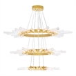 CWI Lighting Collar 63 Light Contemporary Metal Chandelier in Satin Gold