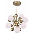 CWI Lighting Element 8 Light Contemporary Metal Chandelier in Sun Gold