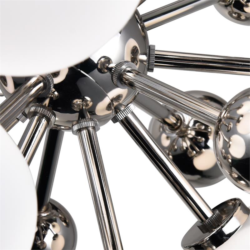 CWI Lighting Element 8 Light Contemporary Metal Chandelier in Nickel