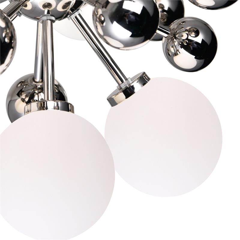 CWI Lighting Element 8 Light Contemporary Metal Chandelier in Nickel