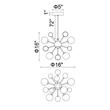 CWI Lighting Element 8 Light Contemporary Metal Chandelier in Nickel