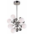 CWI Lighting Element 8 Light Contemporary Metal Chandelier in Nickel