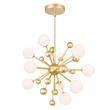 CWI Lighting Element 11 Light Contemporary Metal Chandelier in Sun Gold