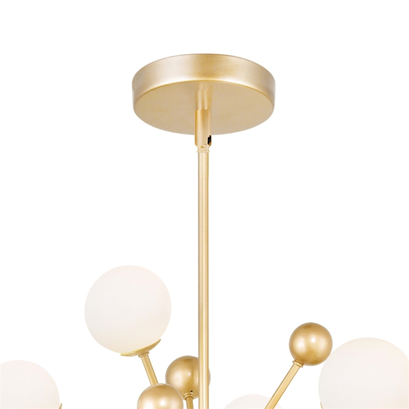 CWI Lighting Element 11 Light Contemporary Metal Chandelier in Sun Gold
