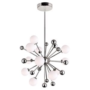 CWI Lighting Element 11 Light Contemporary Metal Chandelier in Nickel