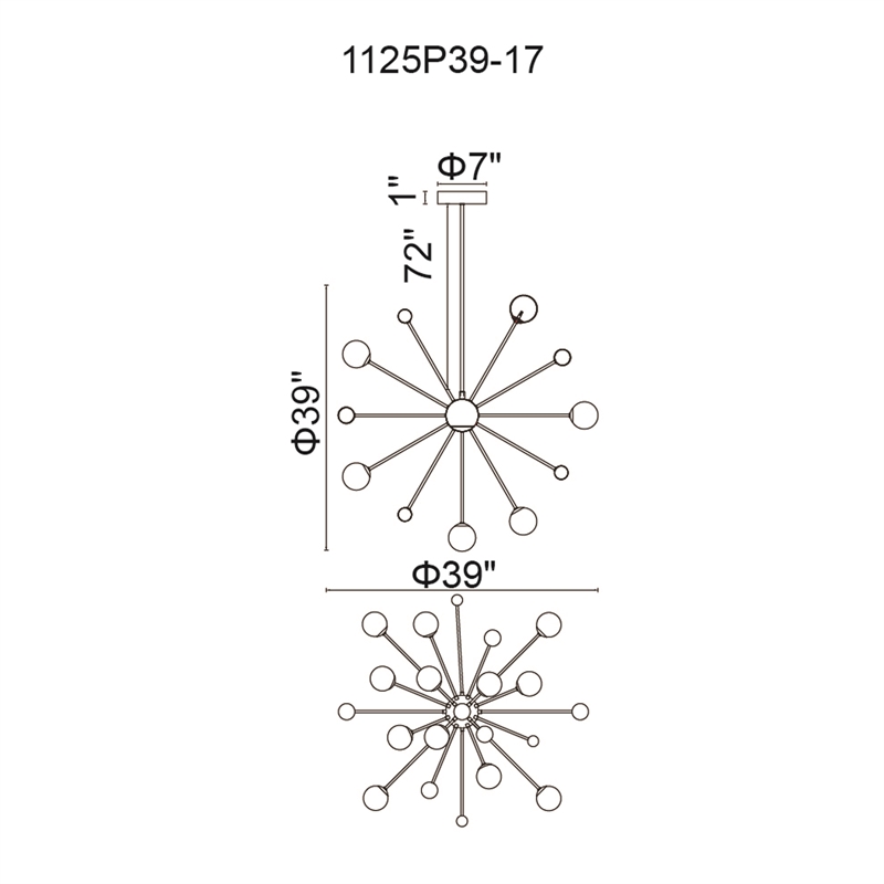 CWI Lighting Element 17 Light Contemporary Metal Chandelier in Sun Gold