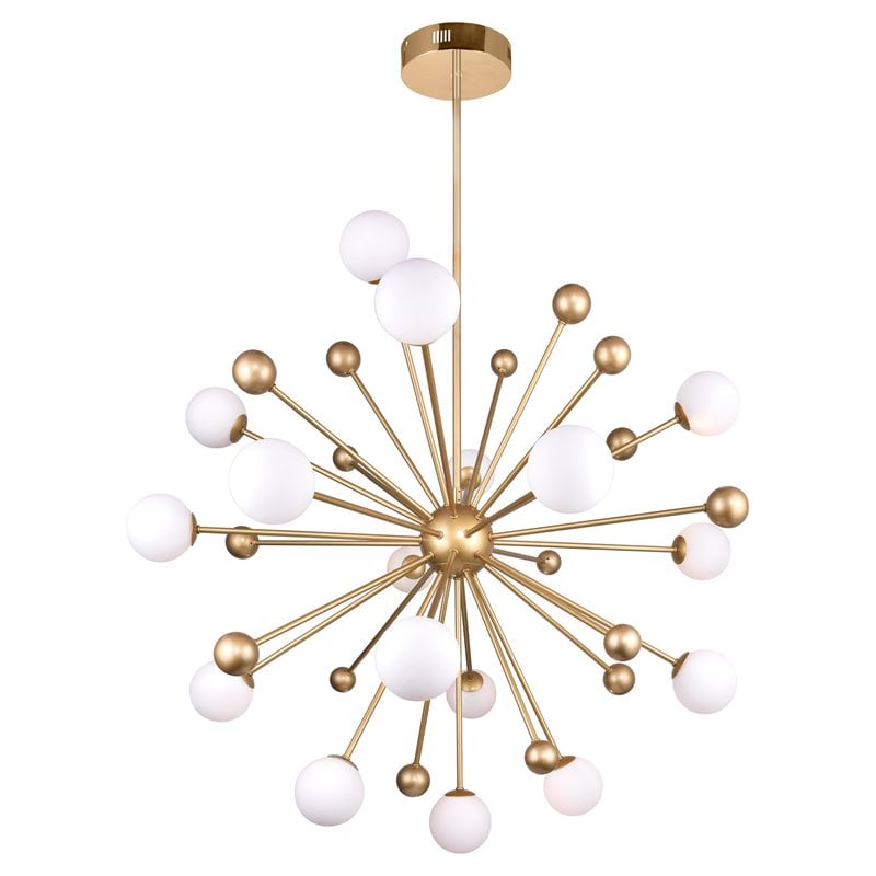 CWI Lighting Element 17 Light Contemporary Metal Chandelier in Sun Gold