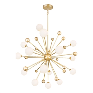 CWI Lighting Element 17 Light Contemporary Metal Chandelier in Sun Gold