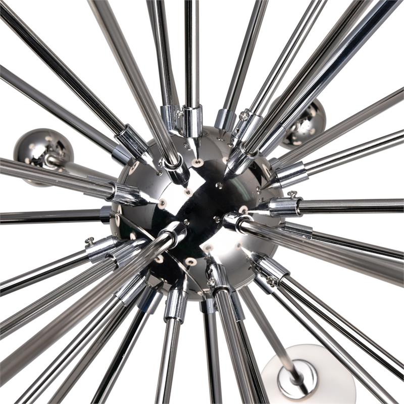 CWI Lighting Element 17 Light Contemporary Metal Chandelier in Nickel