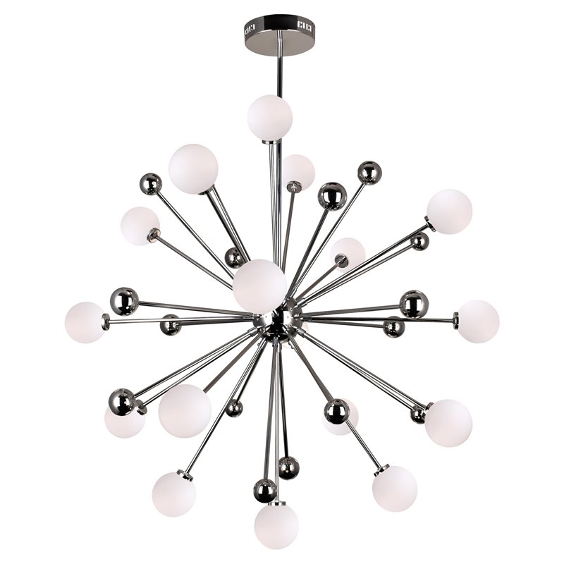 CWI Lighting Element 17 Light Contemporary Metal Chandelier in Nickel