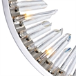 CWI Lighting Spiked 6 Light Contemporary Metal Chandelier in Polished Nickel