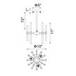 CWI Lighting Miroir 3 Light Transitional Metal Mini Chandelier in Nickel