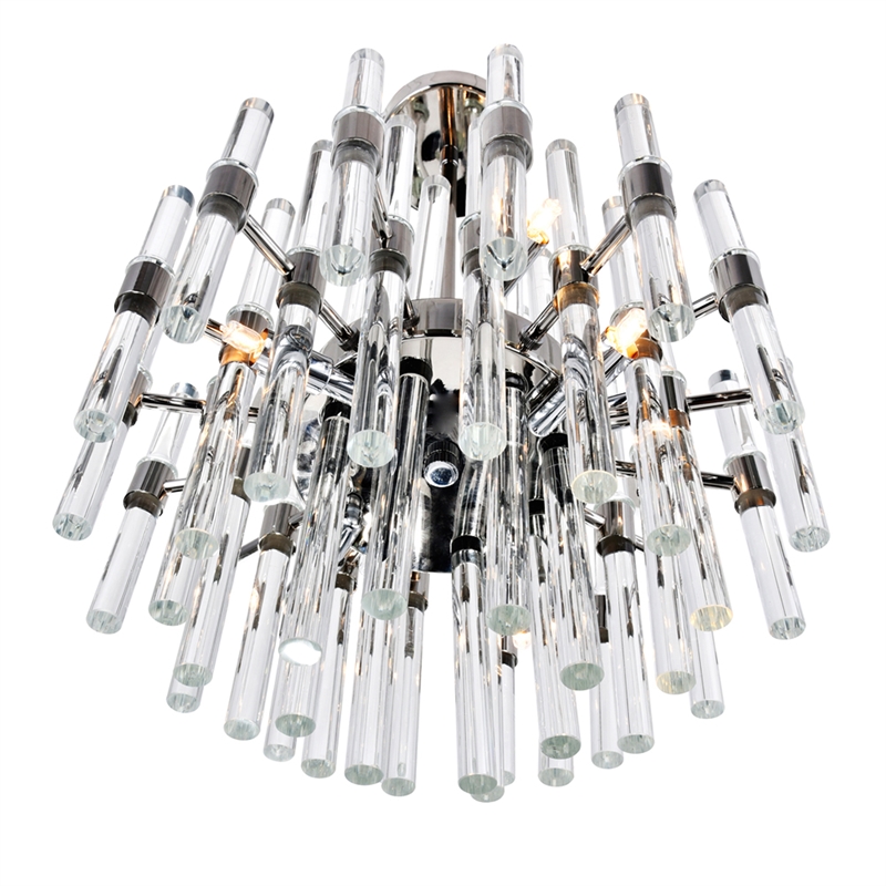 CWI Lighting Miroir 8 Light Transitional Metal Chandelier in Polished Nickel
