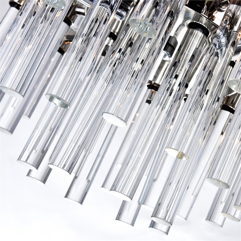 CWI Lighting Miroir 8 Light Transitional Metal Chandelier in Polished Nickel