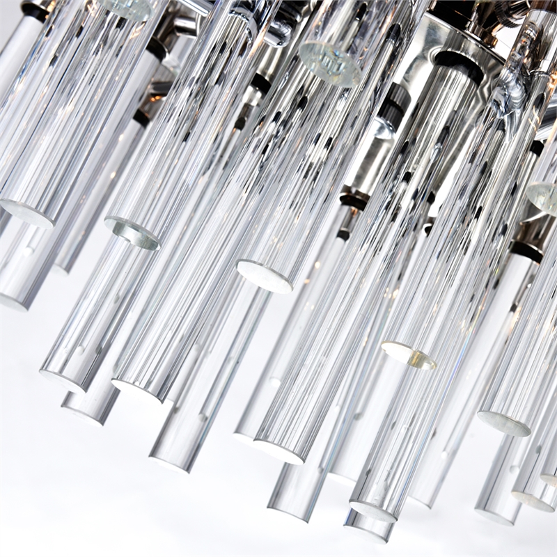 CWI Lighting Miroir 8 Light Transitional Metal Chandelier in Polished Nickel