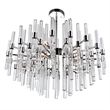 CWI Lighting Miroir 10 Light Transitional Metal Chandelier in Nickel