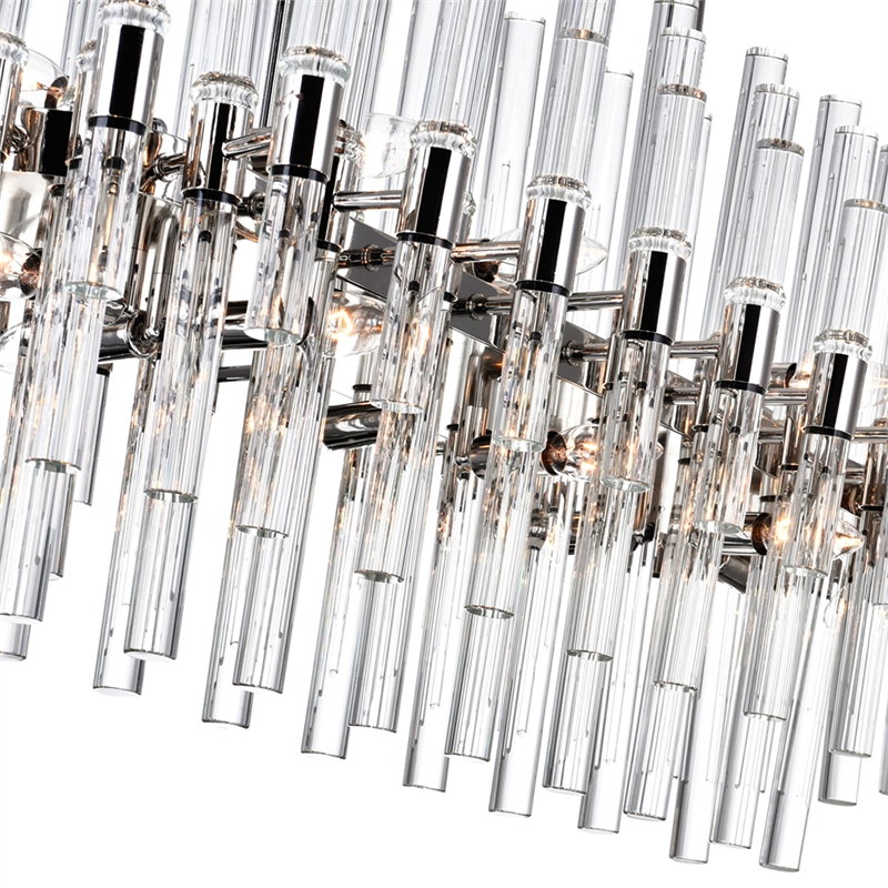 CWI Lighting Miroir 16 Light Metal Pool Table Light in Polished Nickel