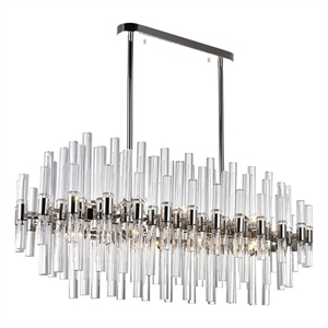 CWI Lighting Miroir 16 Light Metal Pool Table Light in Polished Nickel