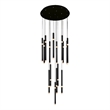 CWI Lighting Flute 16 Light Contemporary Metal LED Chandelier in Black