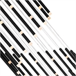 CWI Lighting Flute 54 Light Contemporary Metal LED Chandelier in Black