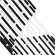 CWI Lighting Flute 54 Light Contemporary Metal LED Chandelier in Black