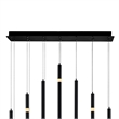 CWI Lighting Flute 14 Light Contemporary Metal LED Chandelier in Black