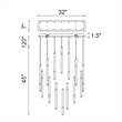 CWI Lighting Flute 14 Light Contemporary Metal LED Chandelier in Black